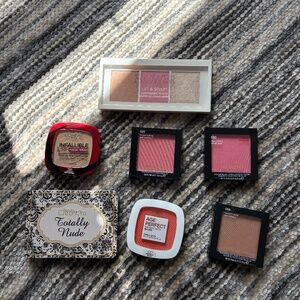 Bundle- Blush, foundation powder, shadow pallet, contour palette